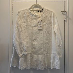 Zara Eyelet Top